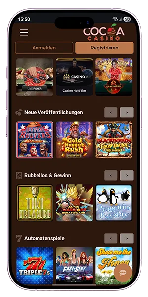 Сocoa Casino Smarthone